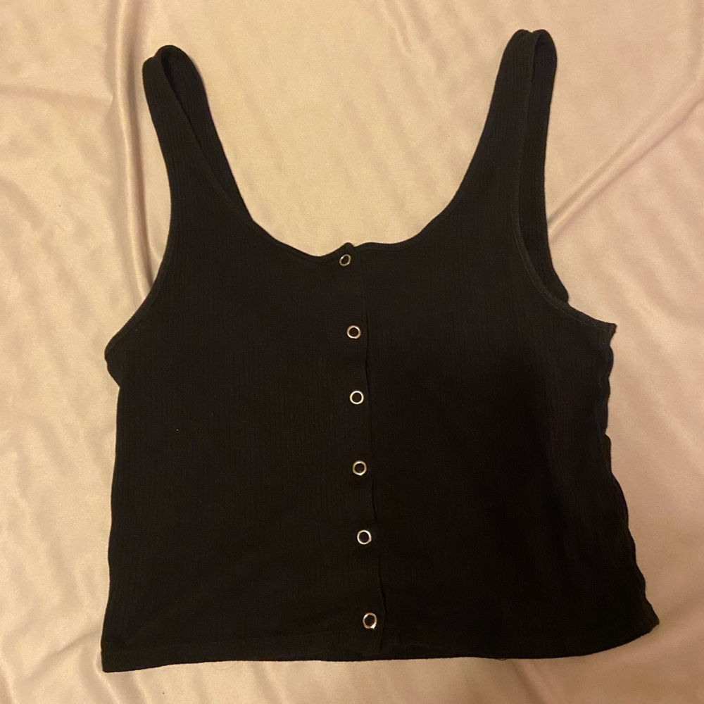 Button Up Crop Top